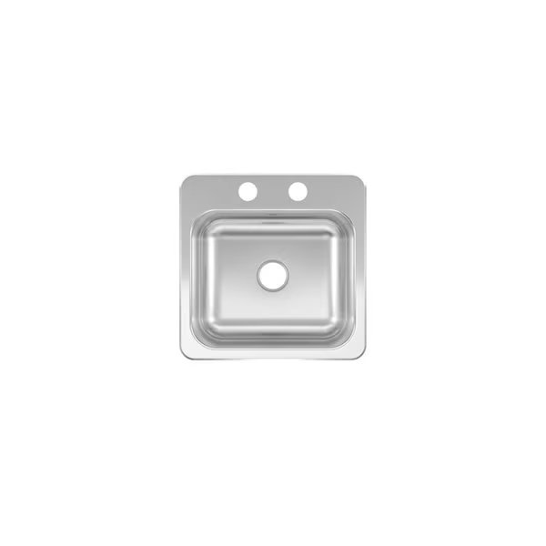 15 x 15 in. Stainless Steel Top Mount Single Bowl Bar Sink, Razoredge, Mfr#: RA1680022